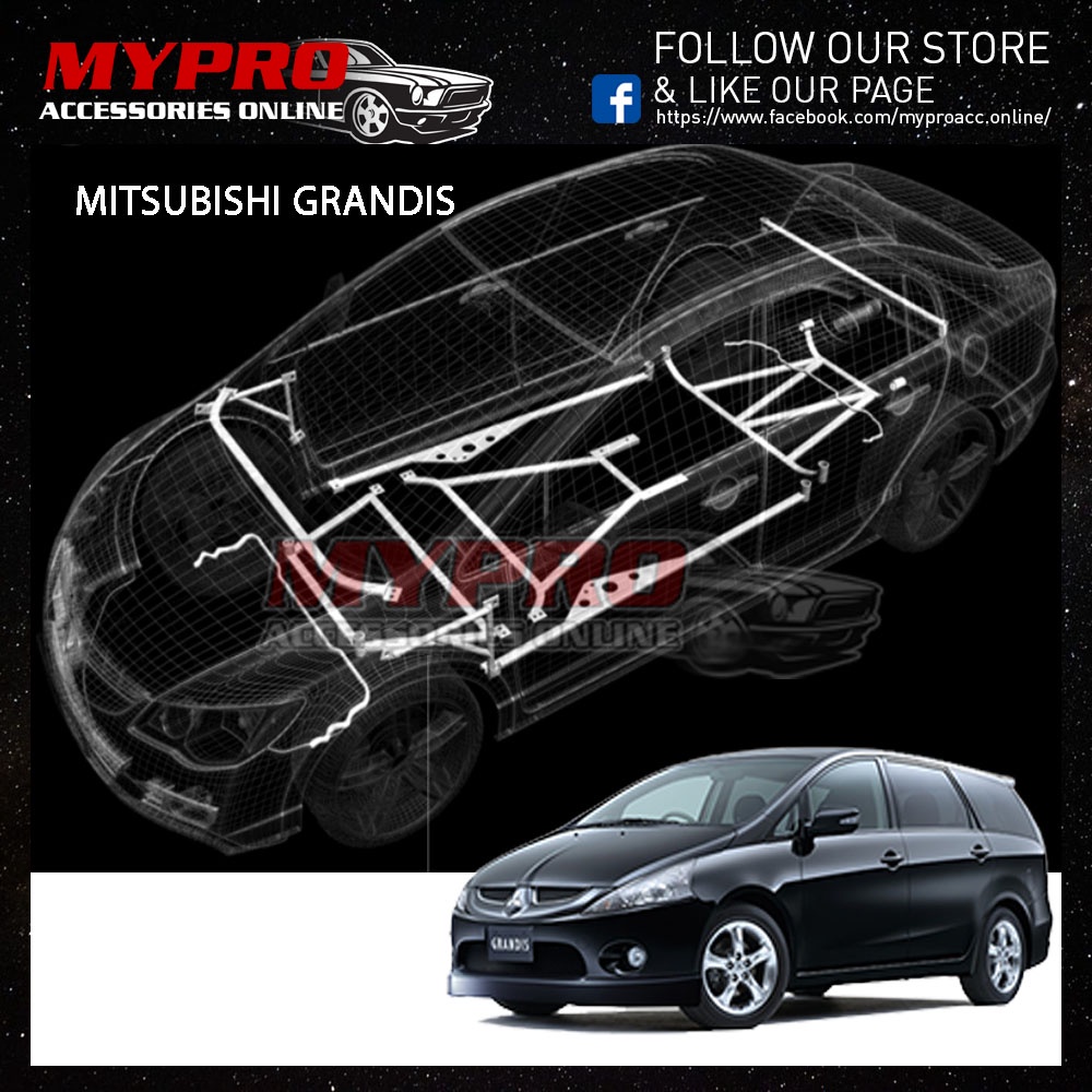 MITSUBISHI GRANDIS 2.4 '03-'11 (2WD) 100%Original Ultra Racing Bar ...