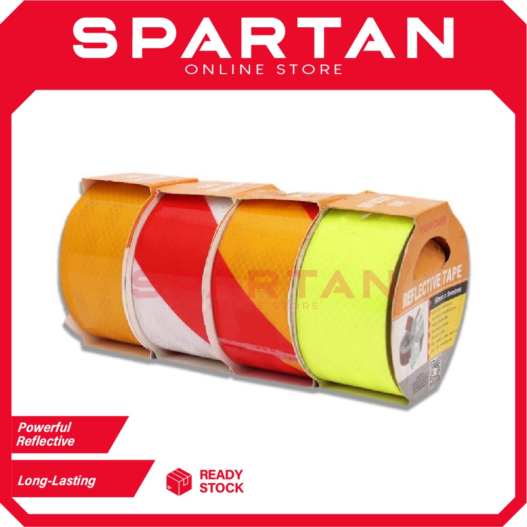 3M Reflective Safety Warning Tape – 5cm Wide – Sticker Film Roll In 10M, 25M, 38M Lengths – Arrow Strip