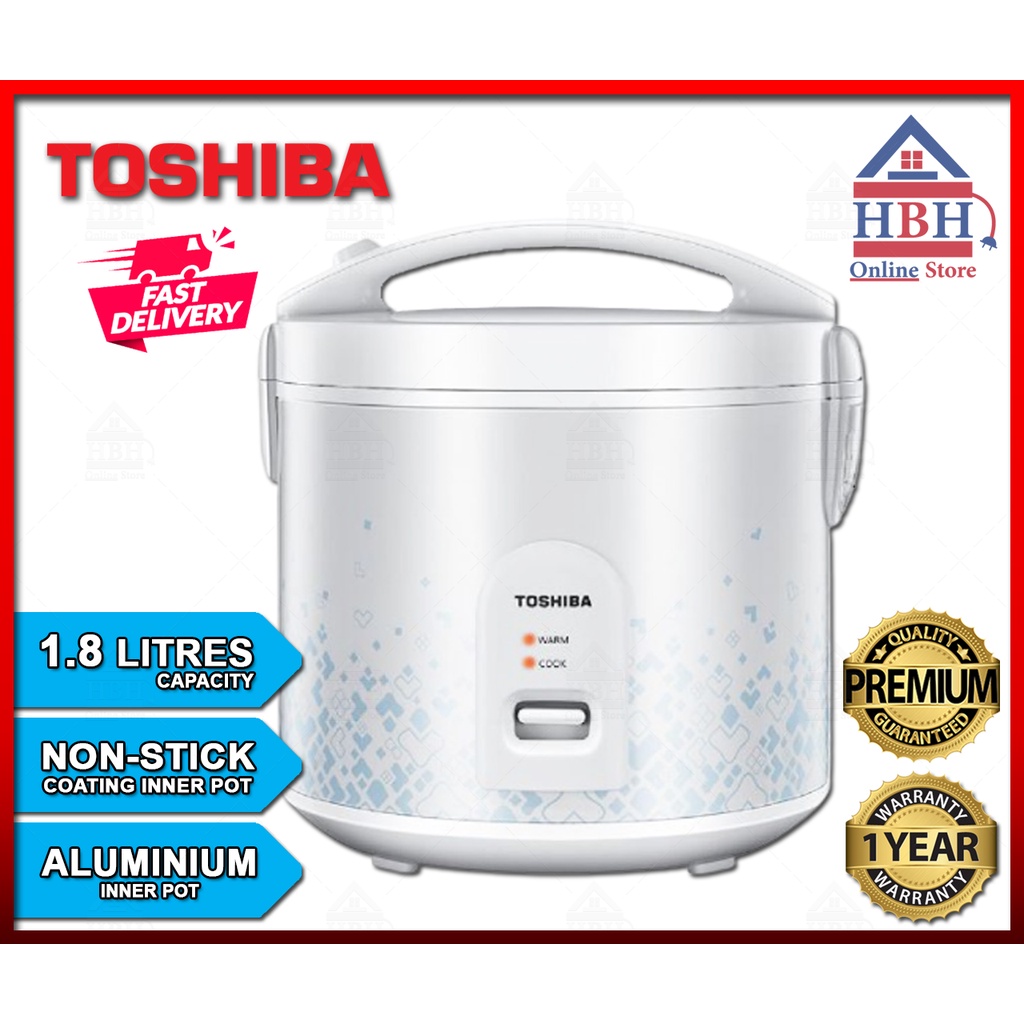 Toshiba RC18JH1NMY 1.8L 774W Non Stick Digital Jar Rice Cooker