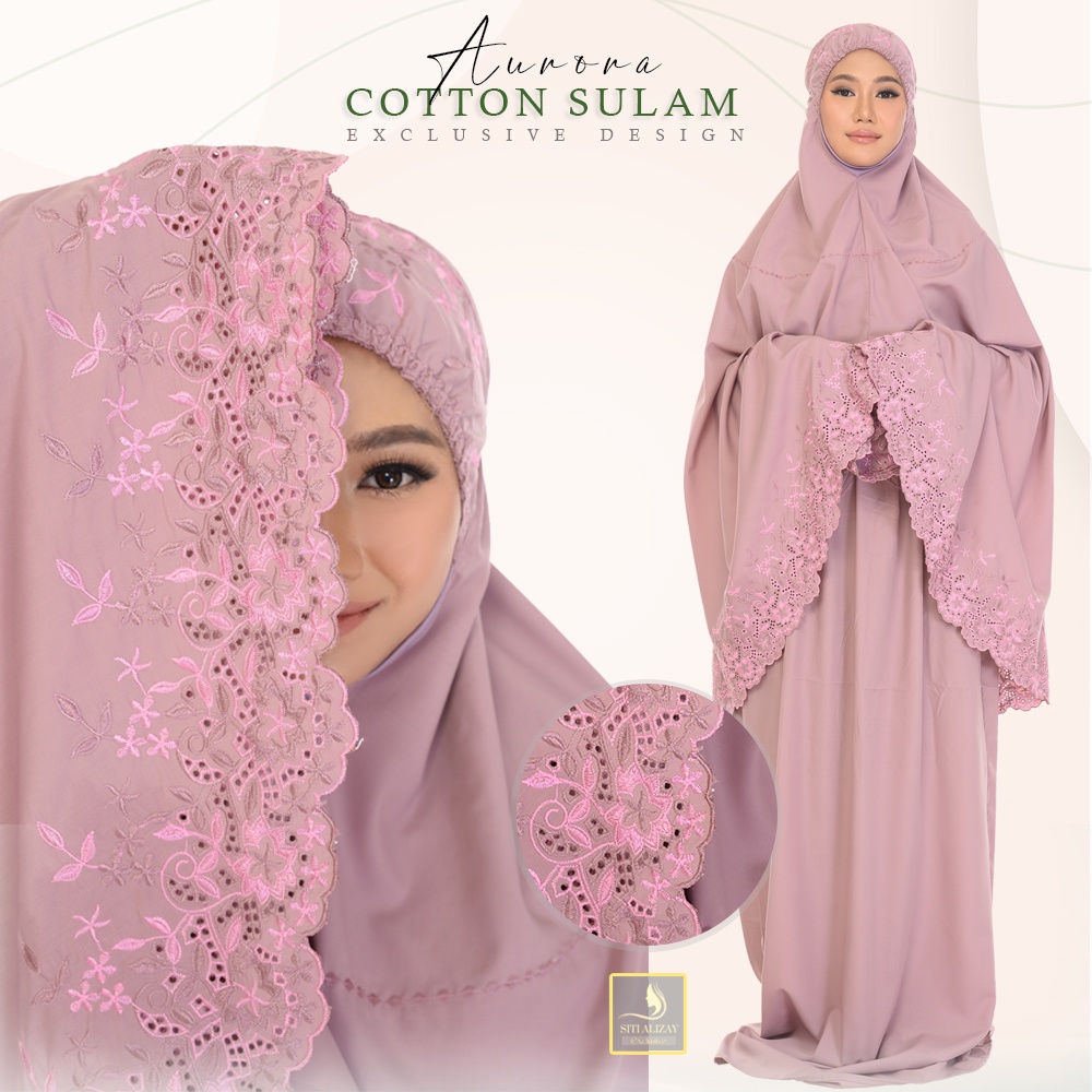 New Collection - Telekung Cotton Sulam Aurora By Telekung Siti (Ready ...