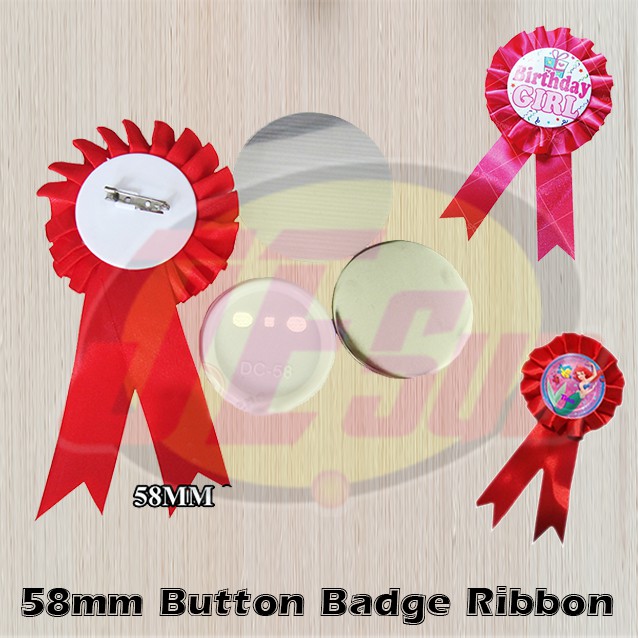 Button Badge Ribbon-Red (58mm) | Shopee Malaysia