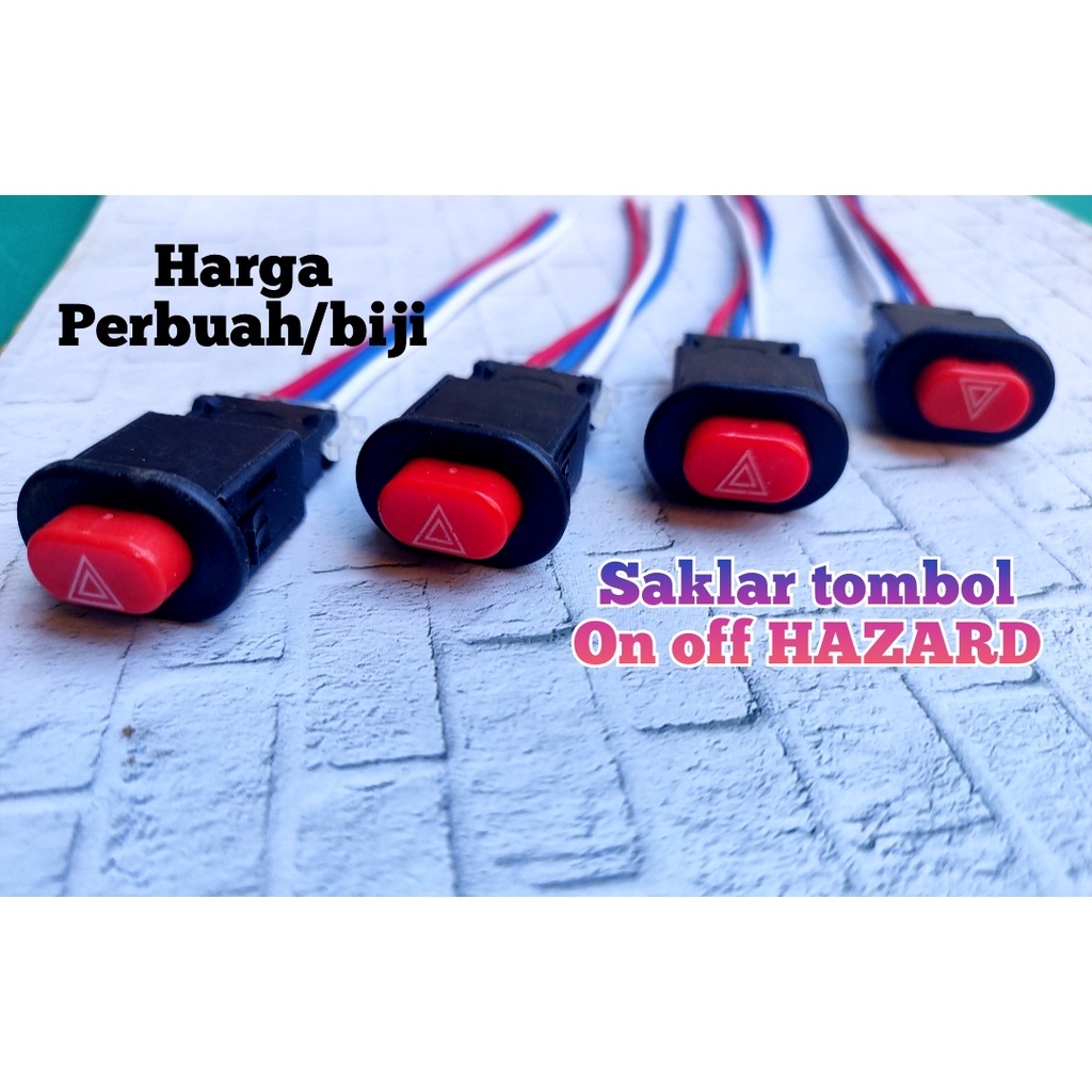 TOMBOL Hazard Light On Off Button Switch / Motorcycle Hazard Switch ...