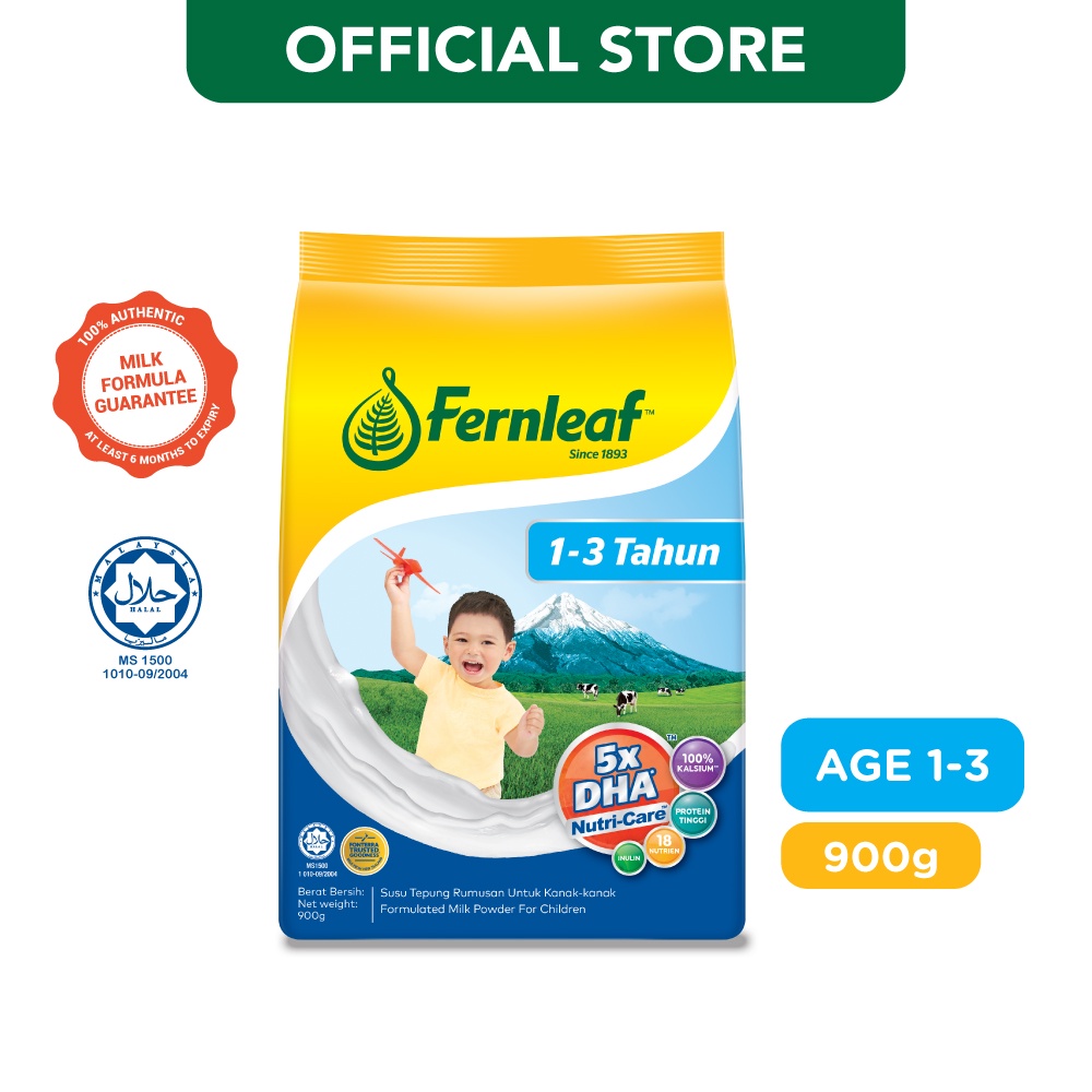 Fernleaf Milk Powder for Children 1 3 years Plain (900g) Shopee