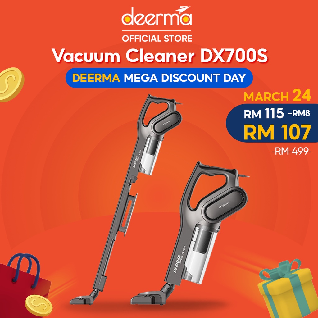 VACUM RUMAH [Official Store] Deerma DX700 DX700S Handheld Vacuum