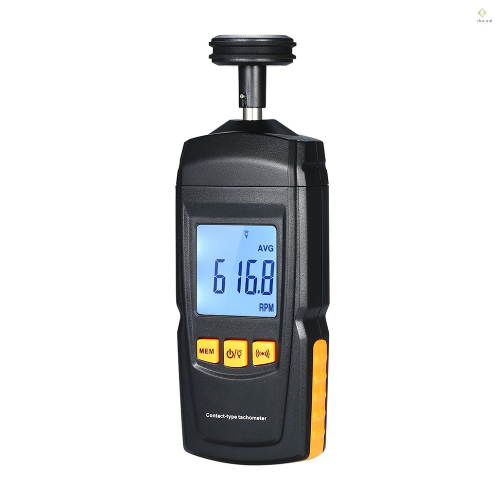 Docooler Digital Tachometer Handheld Contact Motor Tachometer LCD