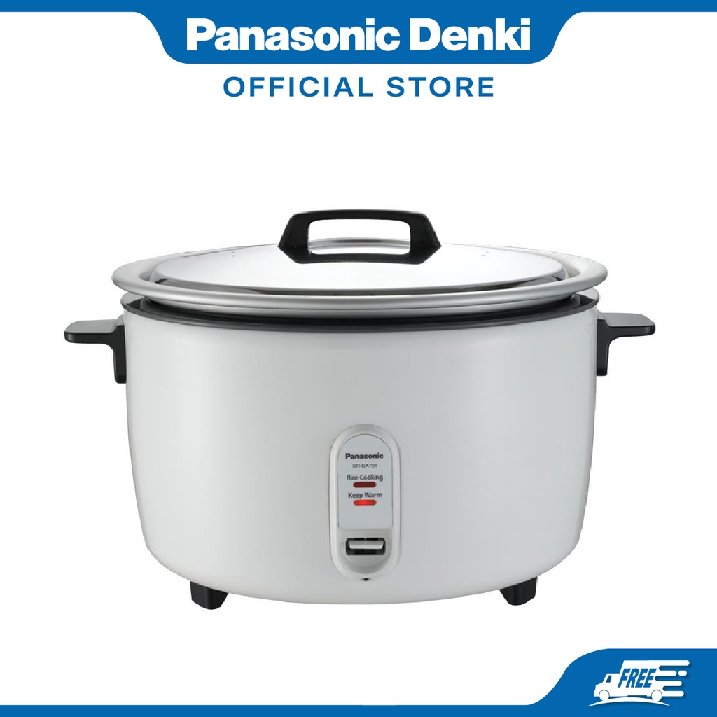 PANASONIC SRGA721 Rice Cooker with 7.2L Capacity, Stainless Steel Lid & Keep Warm Function SR