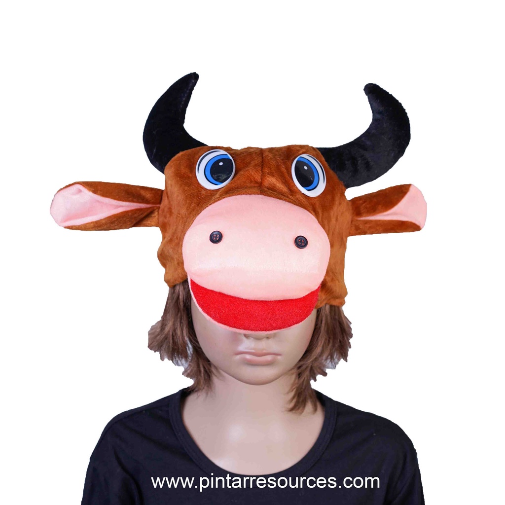 READY STOCK Cosplay Kids Children Bull Cow Animal Hat Animal Headgear Headgear Story Book