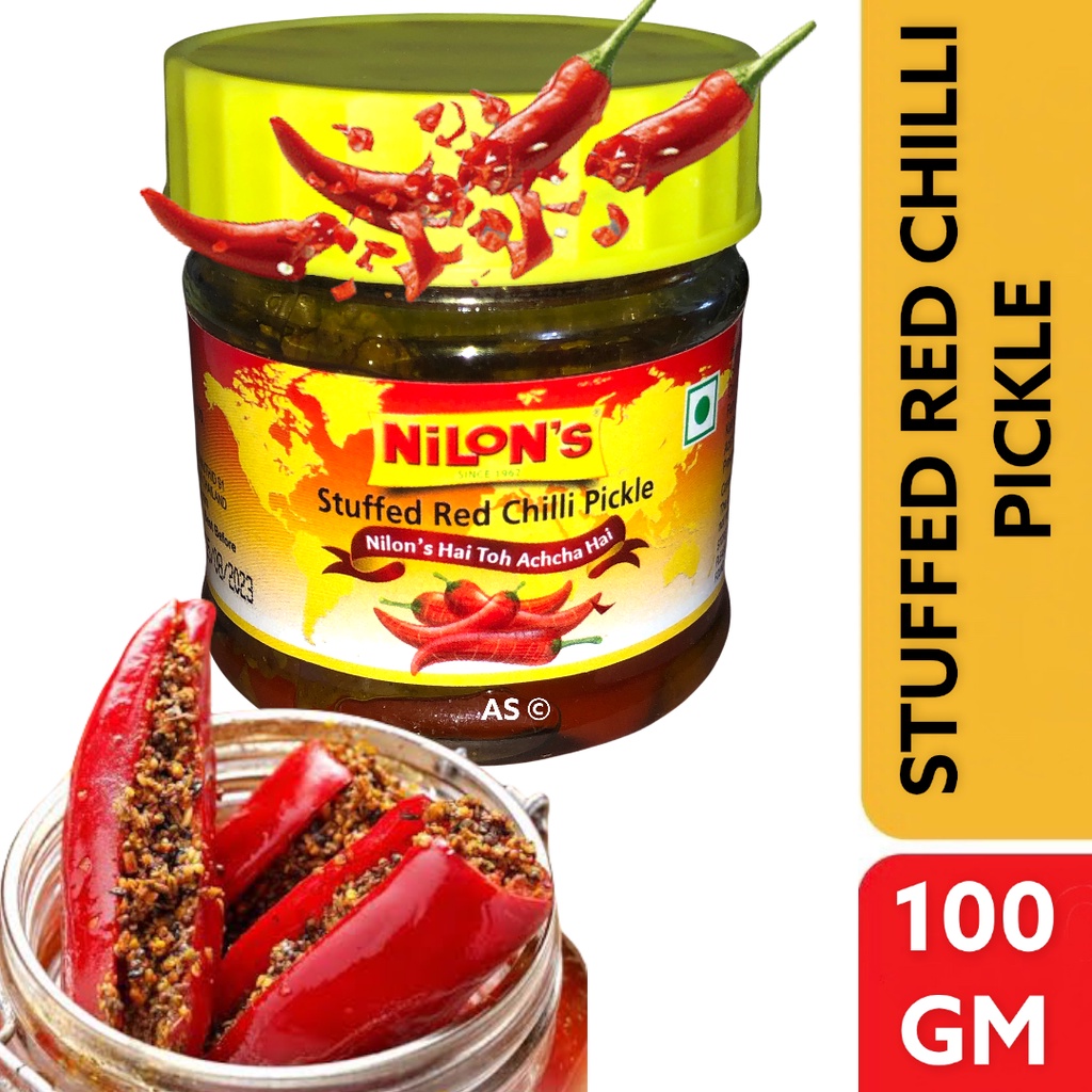 Red Chilli Stuffed Pickle Nilons 100 g Pouch. | Shopee Malaysia