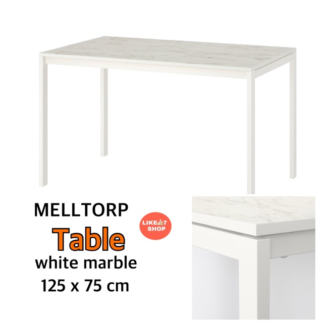 IKEA MELLTORP Table (white marble) 125 x 75 cm Shopee Malaysia