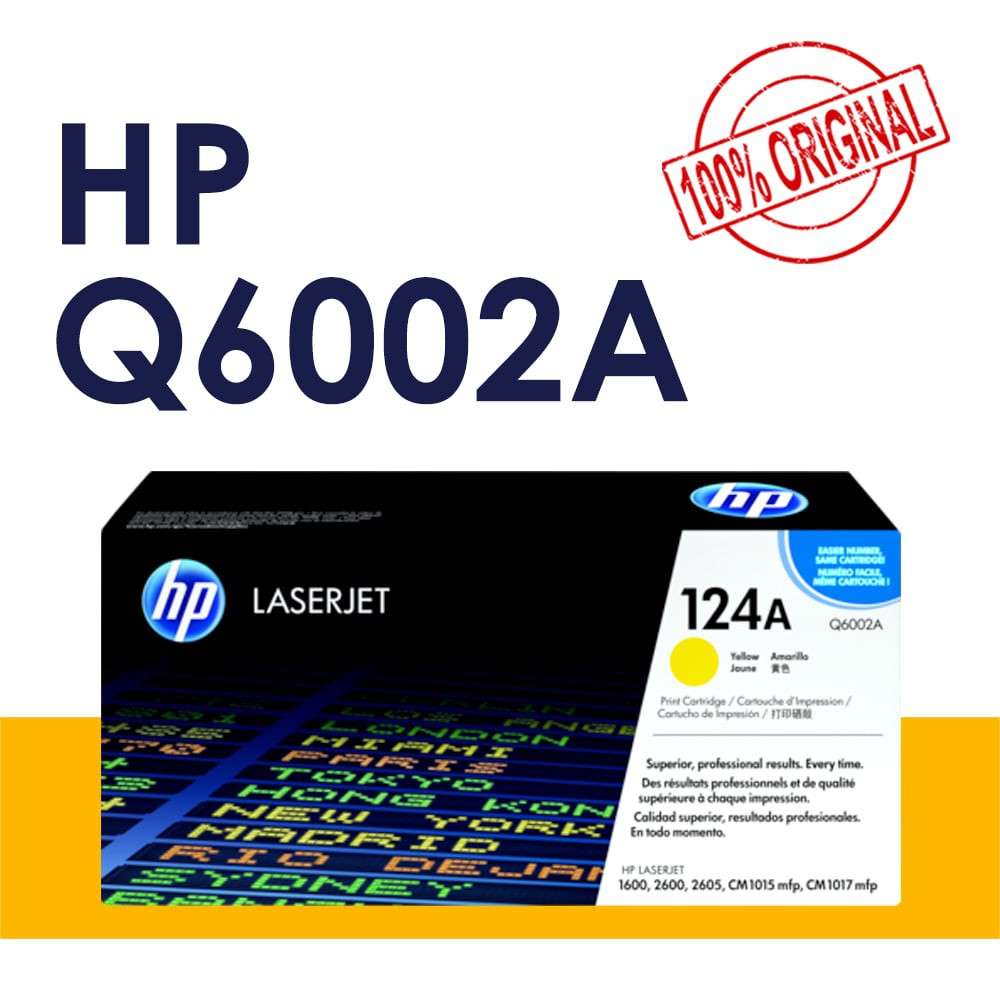 Q6002A [ORIGINAL] HP 124A Yellow Original LaserJet Toner Cartridge ...
