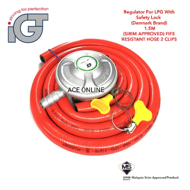 IGT Type A120 Gas Regulator for LPG W/O EFV With SAFETY LOCK (Denmark ...