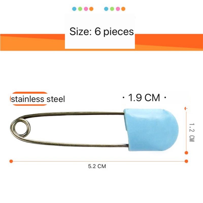🔥【Ready stock】🔥 10 pcs color child safety pins for fixing baby cartoon