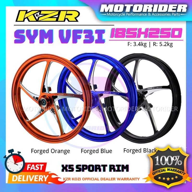 KOZI TZR SPORT RIM X5 SYM VF3I 1.85X17 2.50X17 | Shopee Malaysia