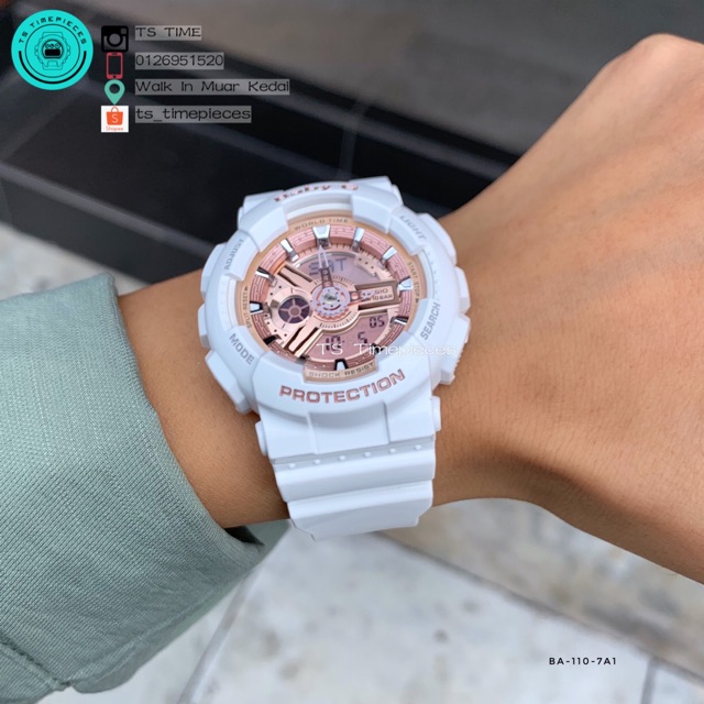 Casio baby g white rose gold online