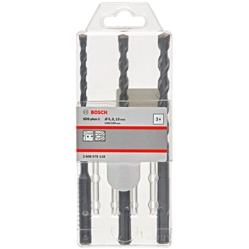 Bosch SDS Plus 1 Hammer Drill Bit 6 8 10 x 160mm 3pcs Set 2608579118 Shopee Malaysia