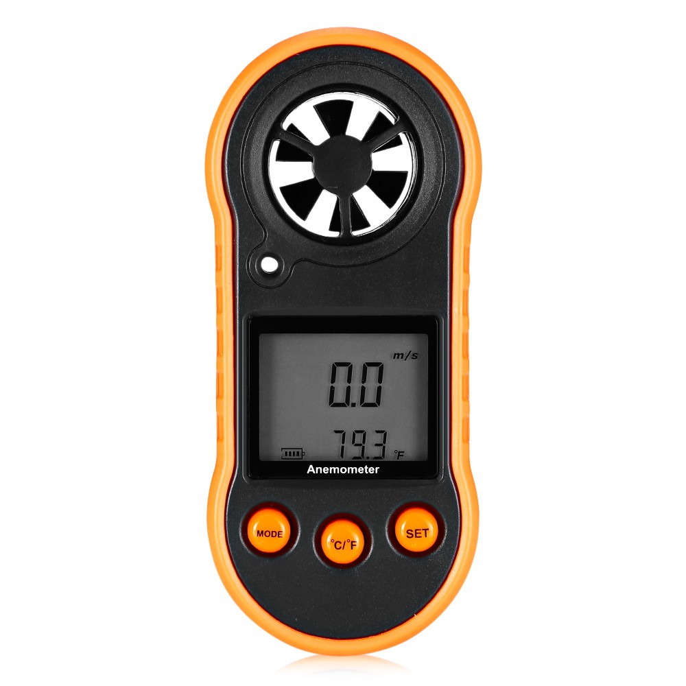 Portable Mini Handheld Digital Wind Speed Temperature Anemometer ...