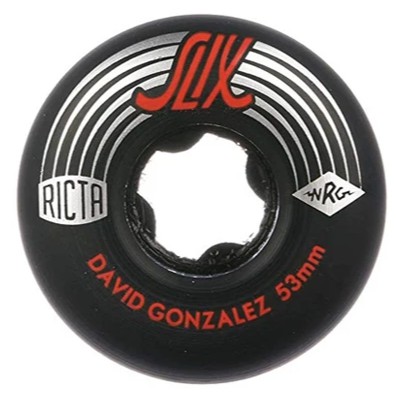 Ricta Gonzales Slix Skateboarding Wheels - Black (53mm/99a