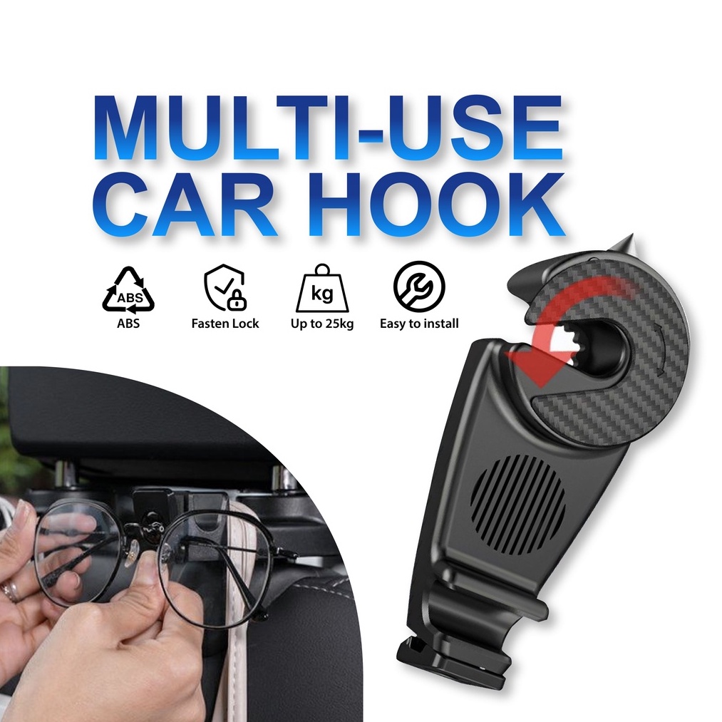 1PC Multifunction Car Seat Hook Phone Holder Bag Hanger Automobile Car