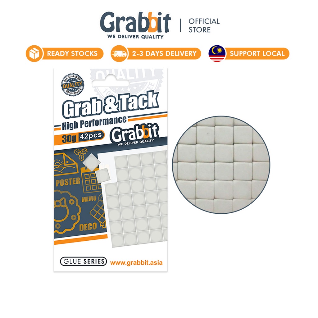Grabbit Grab & Tack White Adhesive Tack (30g) | Shopee Malaysia