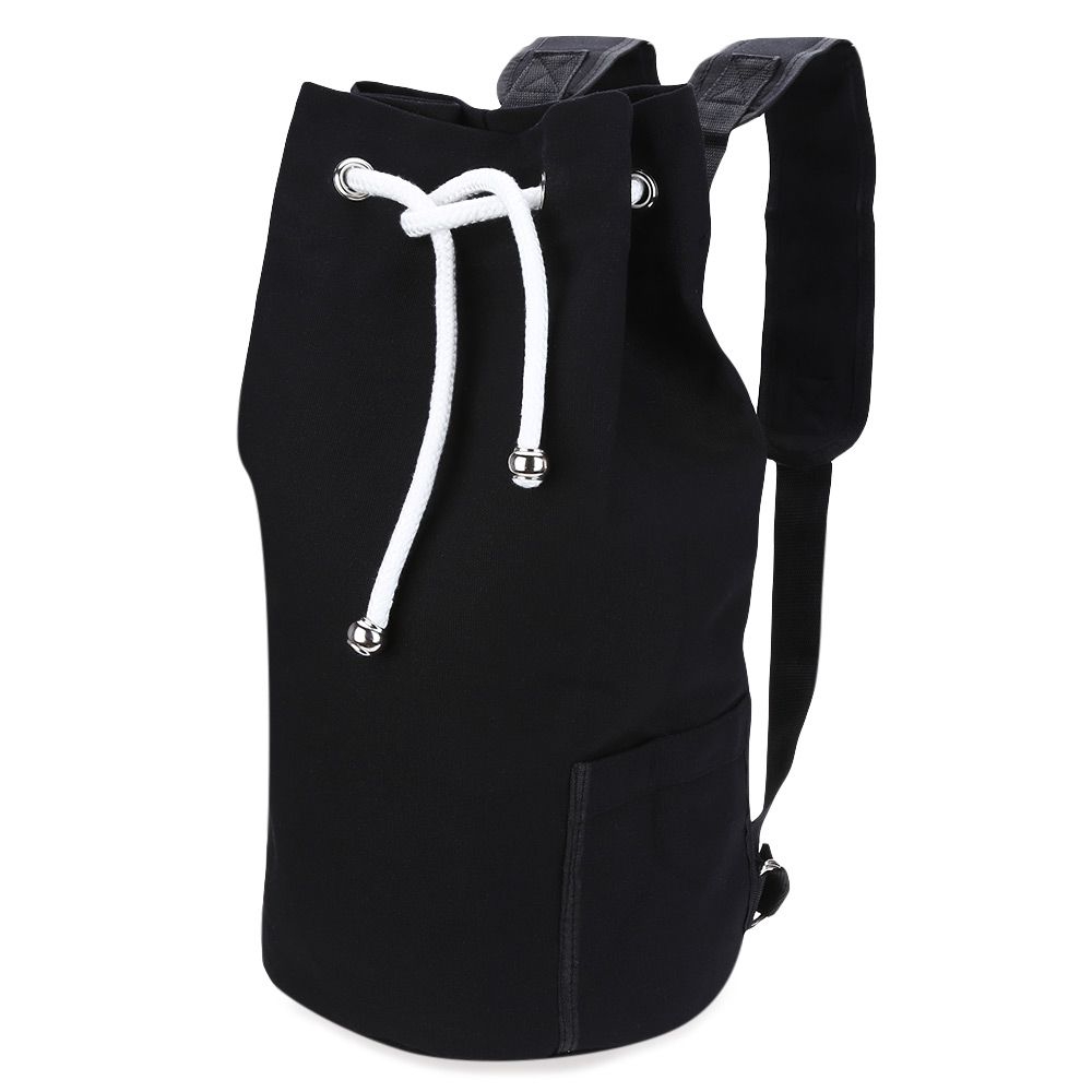 PORTABLE GYM BACKPACK WITH DRAWSTRING DESIGN FOR MEN (BLACK) | Shopee ...