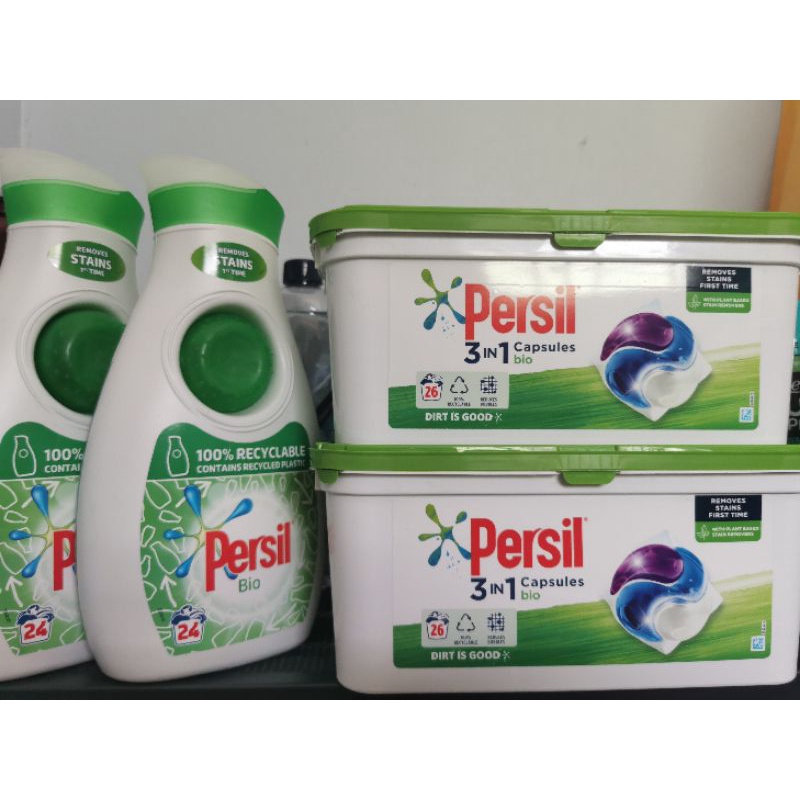 (UK)PERSIL 3 IN 1 LAUNDRY 15 & 26 CAPSULES (Bio / Non Bio / Colour