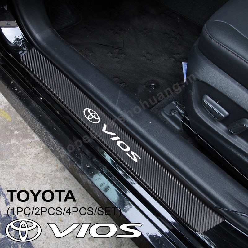 [4 Pcs/Set] Toyota Vios Car Door Sill Sticker Carbon Fiber Door