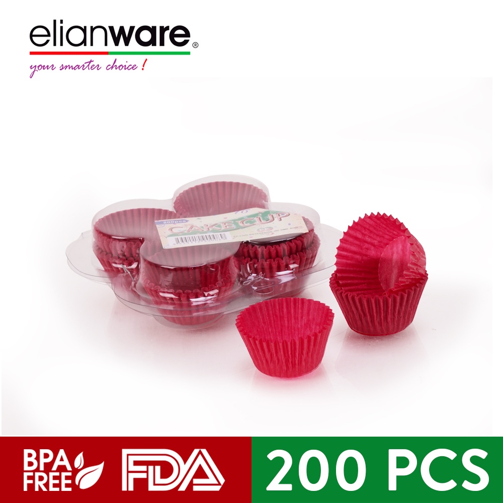 Elianware 200Pcs Colourful Mini Muffin Cup Paper Cup Cake Corn Flakes ...