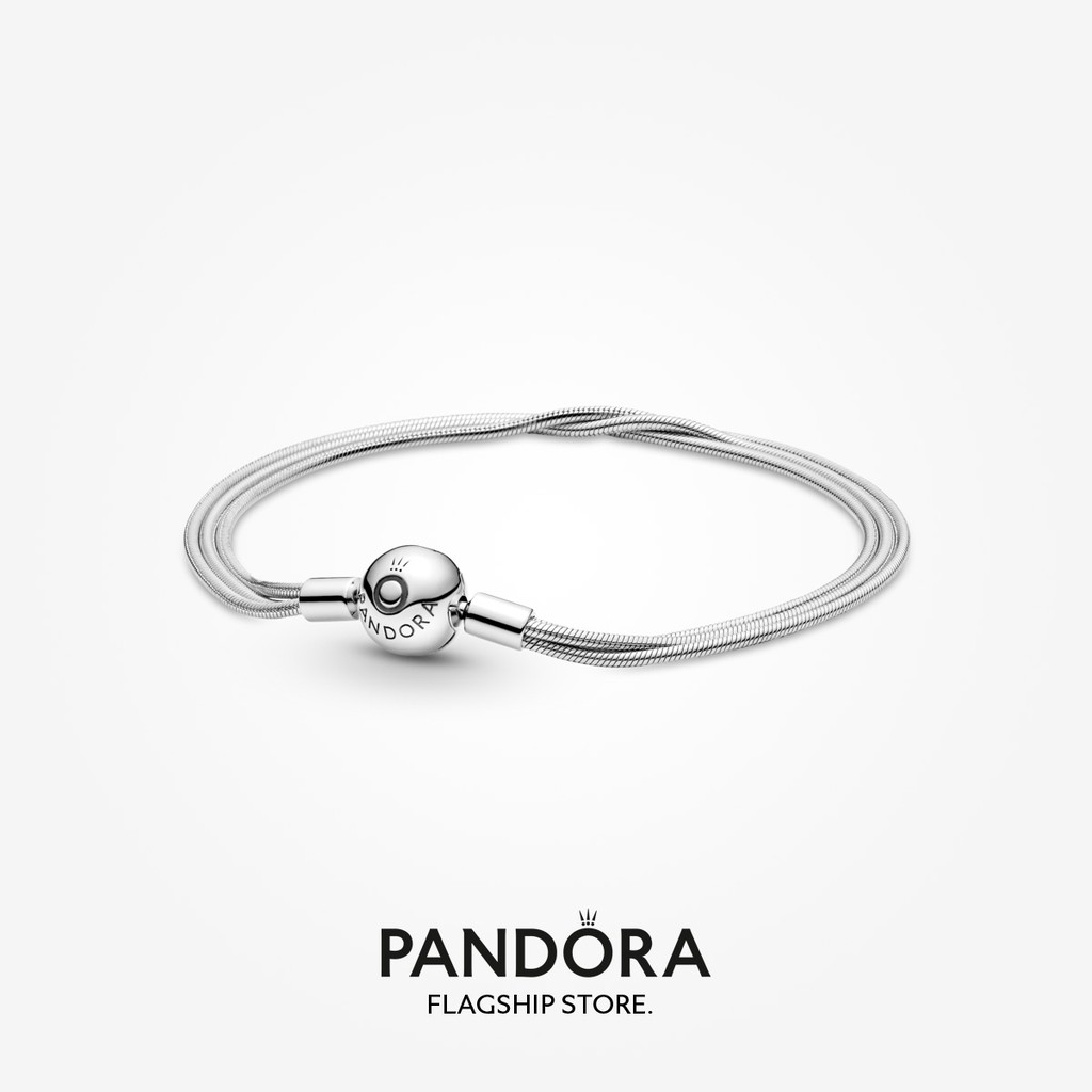 EXCLUSIVE] Pandora Moments Multi Snake Chain Bracelet Shopee