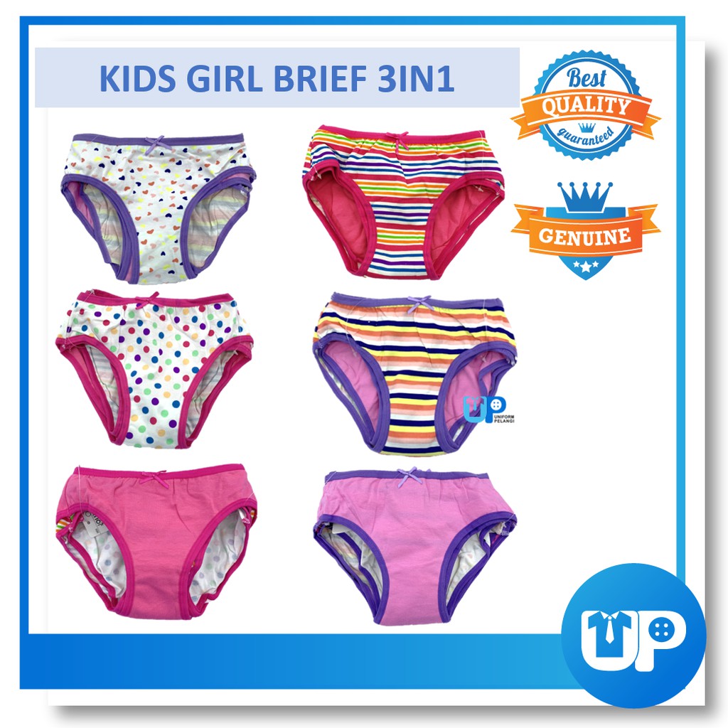 1pcs Girl Briefs Underwear Cotton Soft Kid Panties Seluar Dalam Female  Underpants Cartoon Childrens Panty 2