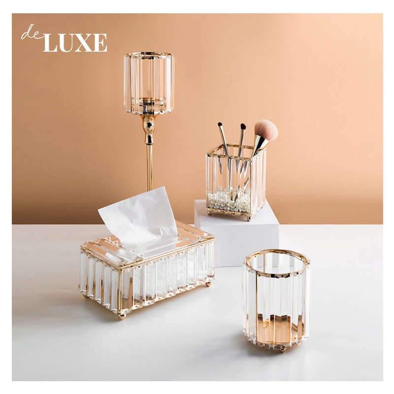 (Available) Set of luxury high-quality tissue boxes and candlesticks to ...