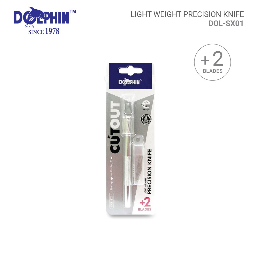 DOLPHIN Light Weight Precision Knife (with 2 Blades) DOL-SX01/DOL-SX06 ...