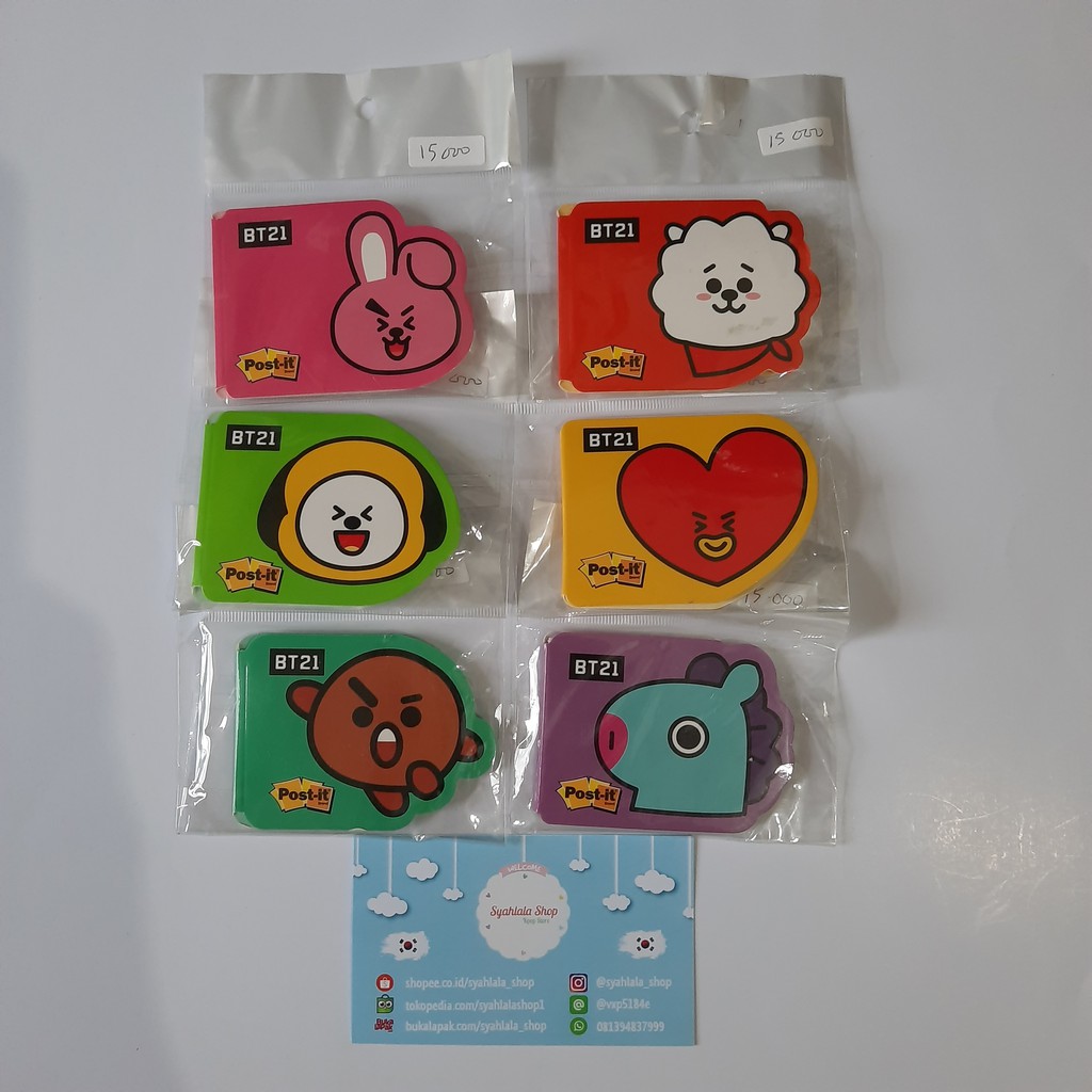 STICKY NOTE BT21 BTS POST IT | Shopee Malaysia