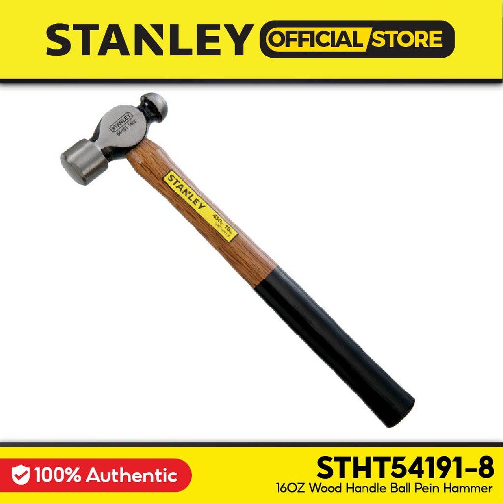 STANLEY Wood Handle Ball Pein Hammer (16oz) STHT54191-8 | Shopee Malaysia