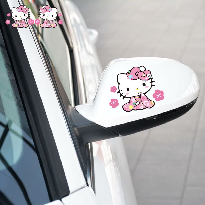 【Ready Stock!!】1Pair Hello Kitty Car Stickers Motorcycle Auto Decals ...