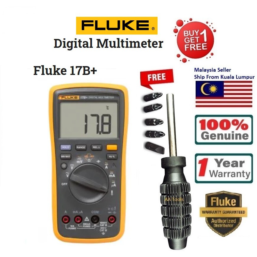 Fluke Multímetro digital CATIII 17B+/IN