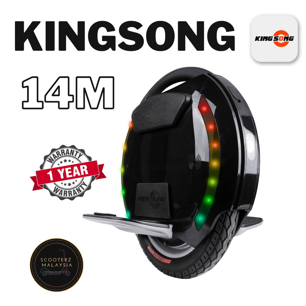 King Song 14M Electric Unicycle (20kmh, 800W, 20Km Range) Shopee Malaysia