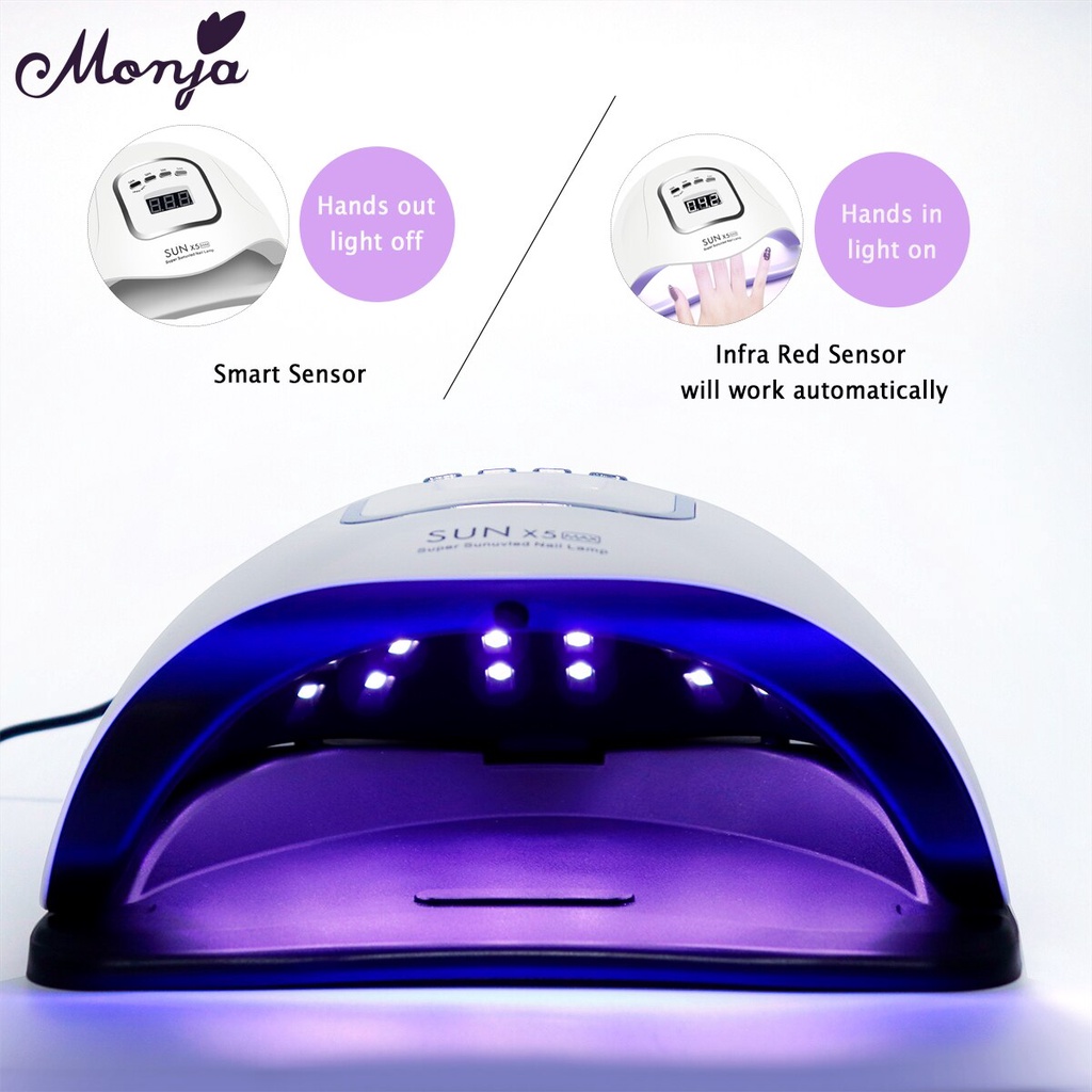 UV LED Nail Lamp 220W LED Lamp for Gel Nails Fast Curing Nail Dryer with  57pcs Lamp Beads 4 Timers Professional Gel UV Light for Nails Home Salon  Nail Art Tools White