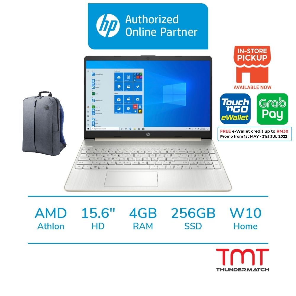 Hp 15s Eq1557au Gold Eq1558au Silver Laptop Amd Athlon 4gb Ddr4 Ram 256gb Ssd 156 Hd 3067