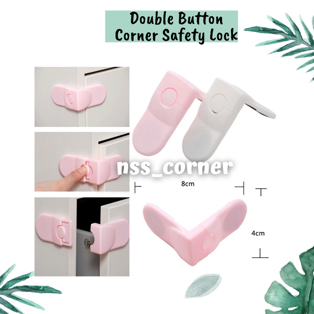 Double Button Corner Safety Lock | Shopee Malaysia