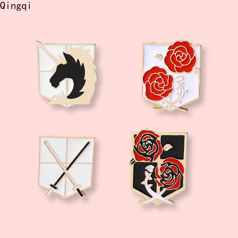 Attack on Titan Cosplay Collection Enamel Pin Legions Emblem Lapel Pins ...