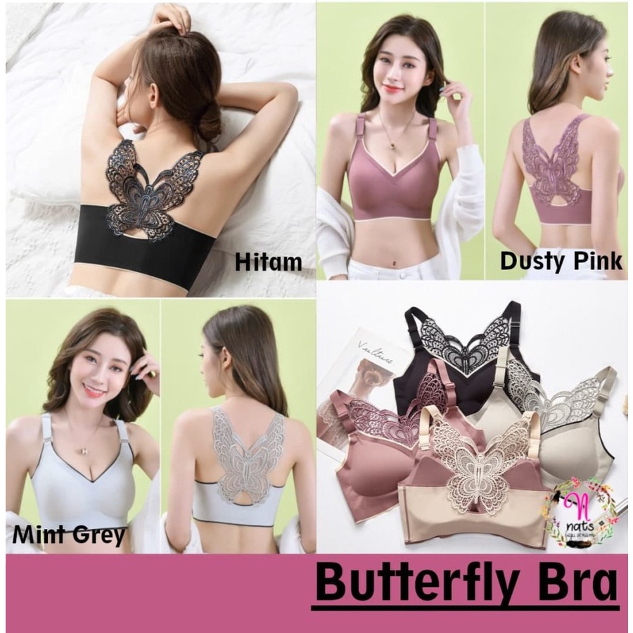 Monarch Butterfly Pattern Print Sports Bra