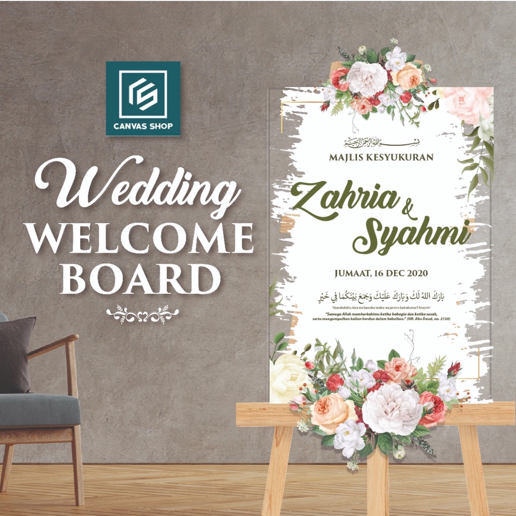 Acrylic Wedding Welcome Board