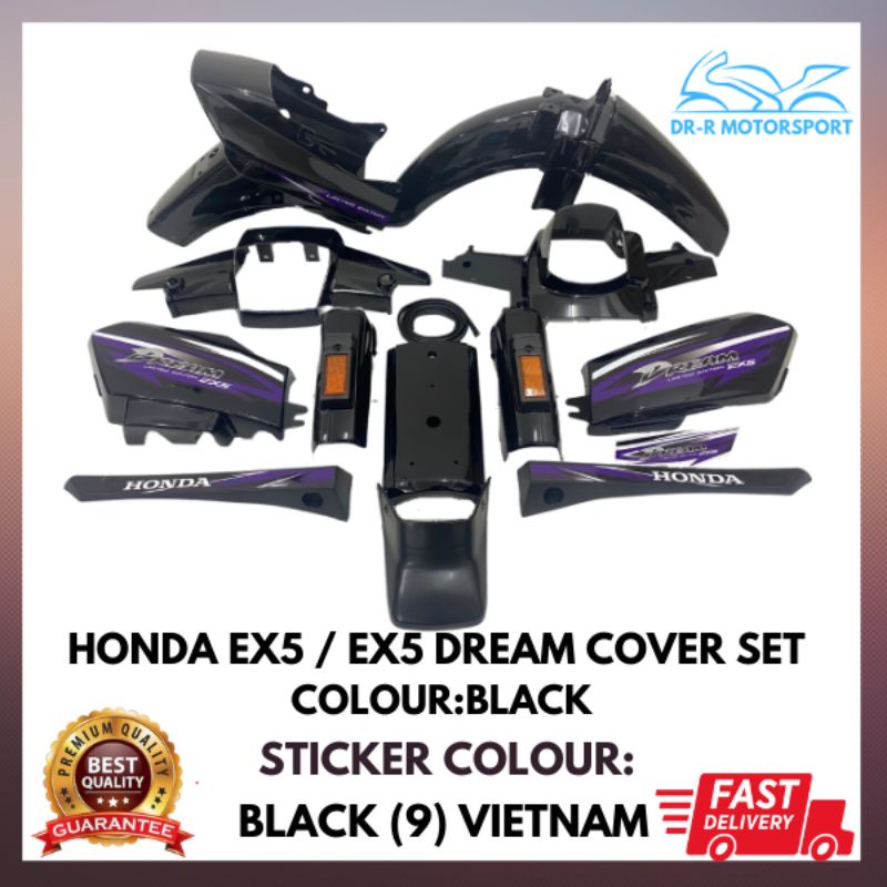 Honda Ex5 / Ex5 Dream Body Cover Set (Siap Tampal Sticker)+Free Gift ...