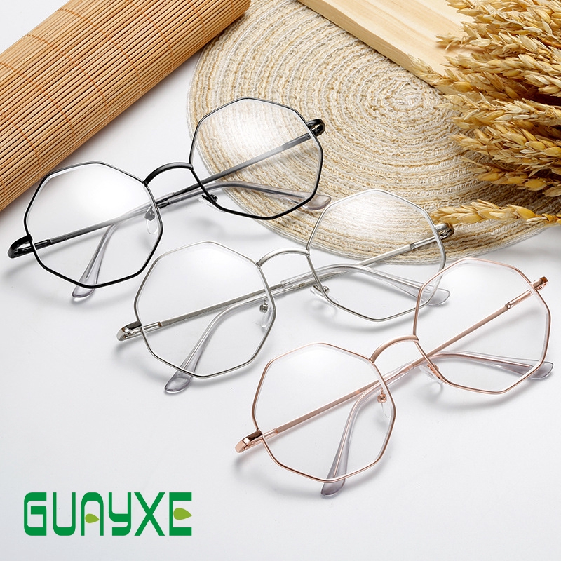 Unisex metal retro 2024 round frame eyeglasses