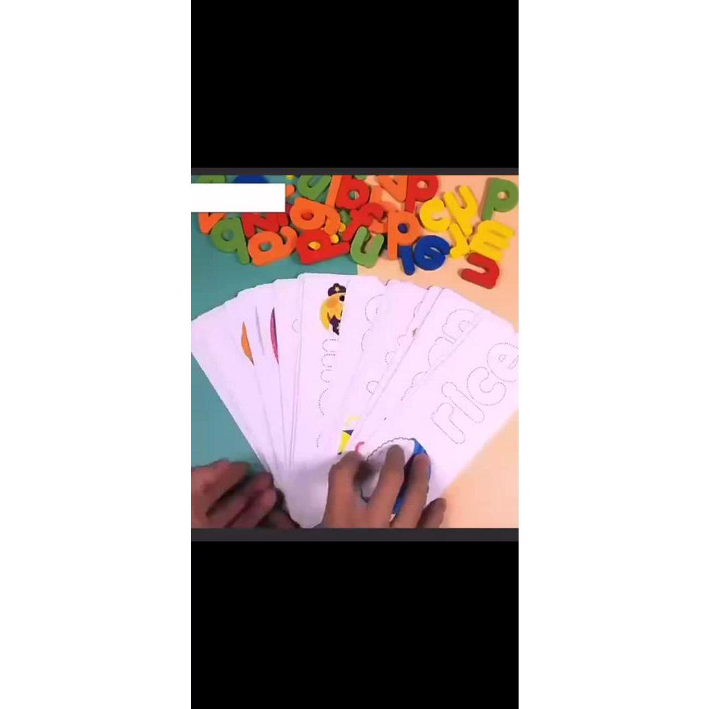 ABC Alphabet, Number Digital and Spelling Words Game Letter Card ...