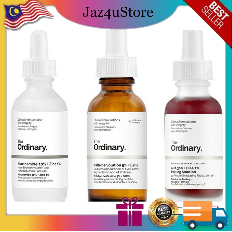 The Ordinary 30ML (Niacinamide/ AHA + BHA/ Caffeine/ Hyaluronic Acid ...