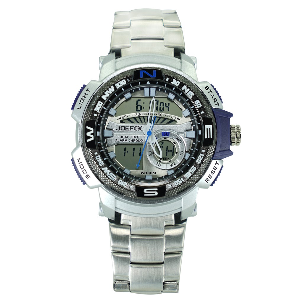 ORIGINAL Joefox 1514G Fashion Watch for mens Mens Watch Jam Tangan Lelaki Dual Display BLUE DAIL Shopee Malaysia