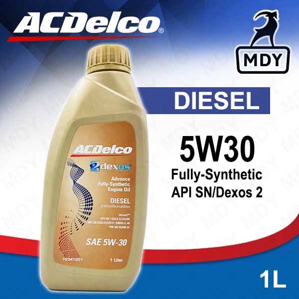 AC Delco Fully Synthetic Diesel Engine Oil 5w30 Dexos 2 API SN 1L