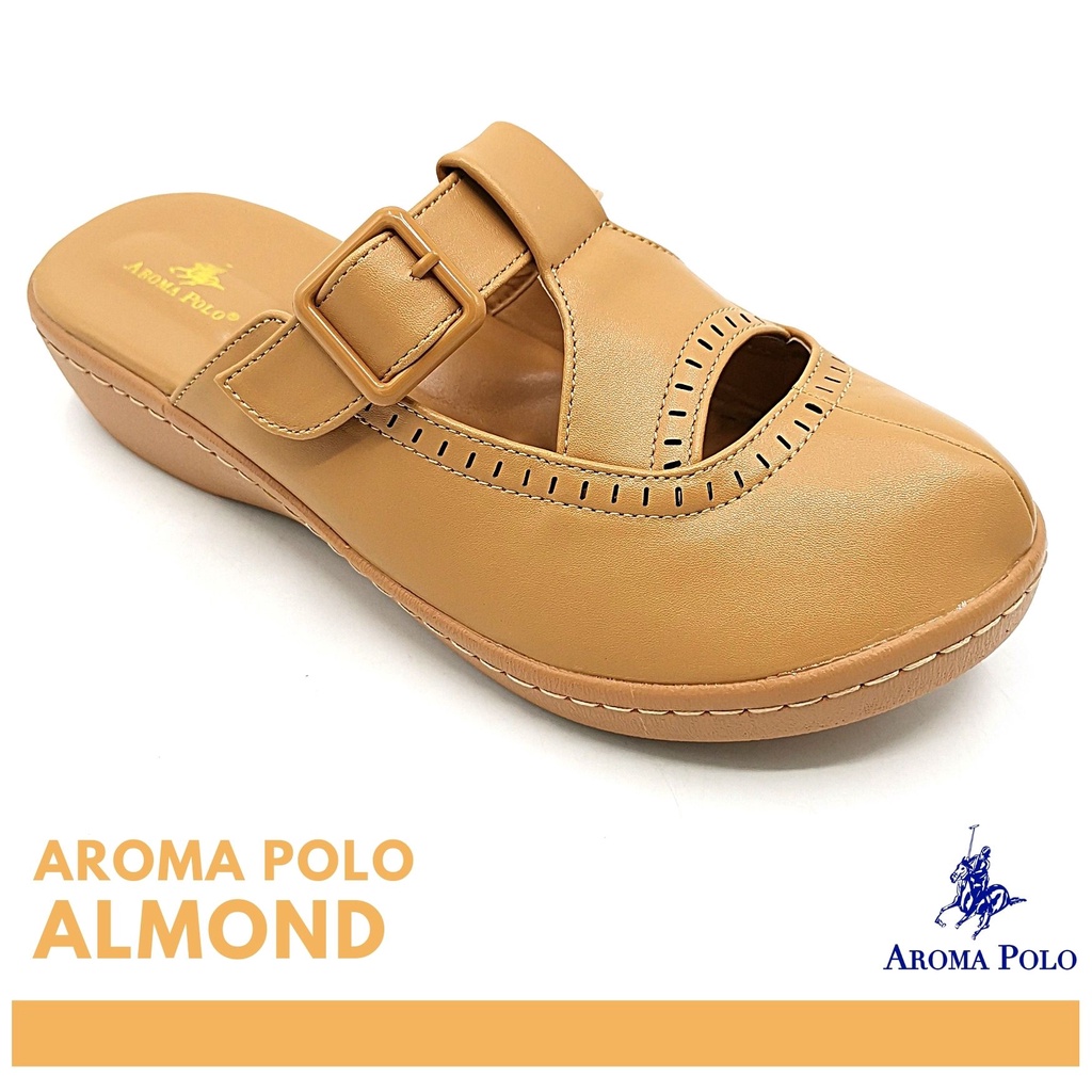 AROMA POLO Stitched Comfort Ladies Mules Shoes (AP2271A) | Shopee Malaysia