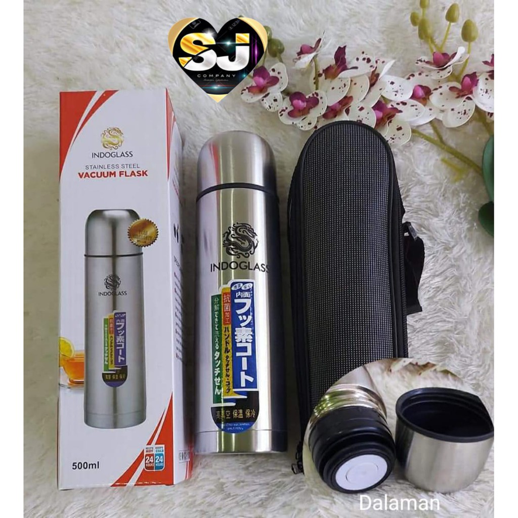 Indoglass VACUUM FLASK Heat Water Thermos 500ML Shopee Malaysia
